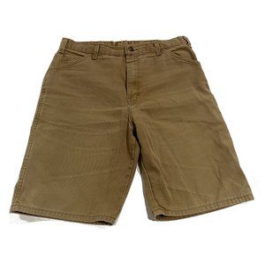 Dickies Tan Canvas Carpenter Shorts 34 Waist, 10 inch Length